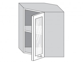 1.60.3у Шкаф настенный (h=720) угловой на 600мм со стекл. дверцей в Верхнем Тагиле - verhnij-tagil.magazinmebel.ru | фото