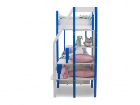 Двухъярусная кровать Svogen с ящиками и бортиком сине-белый в Верхнем Тагиле - verhnij-tagil.magazinmebel.ru | фото - изображение 3