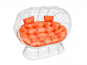 Кокон Лежебока на подставке с ротангом оранжевая подушка в Верхнем Тагиле - verhnij-tagil.magazinmebel.ru | фото