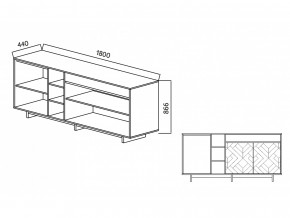 Комодино Moderno-1800 Ф2 в Верхнем Тагиле - verhnij-tagil.magazinmebel.ru | фото - изображение 5