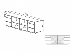 Комодино Moderno-2200 Ф4 в Верхнем Тагиле - verhnij-tagil.magazinmebel.ru | фото - изображение 4