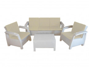 Комплект уличной мебели Yalta Premium Terrace Triple Set белый в Верхнем Тагиле - verhnij-tagil.magazinmebel.ru | фото