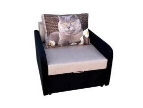 Кресло кровать Канзасик с подлокотниками кот с ромашками-2 в Верхнем Тагиле - verhnij-tagil.magazinmebel.ru | фото