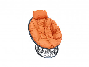 Кресло Папасан мини с ротангом оранжевая подушка в Верхнем Тагиле - verhnij-tagil.magazinmebel.ru | фото