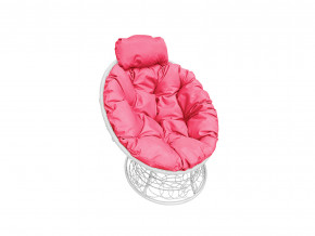 Кресло Папасан мини с ротангом розовая подушка в Верхнем Тагиле - verhnij-tagil.magazinmebel.ru | фото - изображение 1