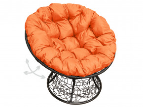Кресло Папасан пружинка с ротангом оранжевая подушка в Верхнем Тагиле - verhnij-tagil.magazinmebel.ru | фото - изображение 1