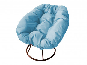 Кресло Пончик без ротанга голубая подушка в Верхнем Тагиле - verhnij-tagil.magazinmebel.ru | фото