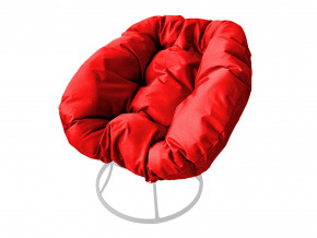 Кресло Пончик без ротанга красная подушка в Верхнем Тагиле - verhnij-tagil.magazinmebel.ru | фото