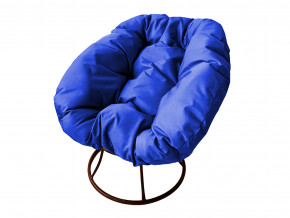 Кресло Пончик без ротанга синяя подушка в Верхнем Тагиле - verhnij-tagil.magazinmebel.ru | фото