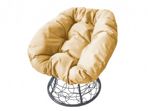 Кресло Пончик с ротангом бежевая подушка в Верхнем Тагиле - verhnij-tagil.magazinmebel.ru | фото