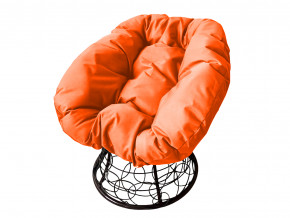 Кресло Пончик с ротангом оранжевая подушка в Верхнем Тагиле - verhnij-tagil.magazinmebel.ru | фото