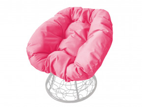 Кресло Пончик с ротангом розовая подушка в Верхнем Тагиле - verhnij-tagil.magazinmebel.ru | фото