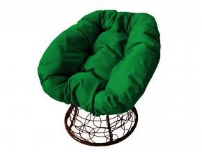 Кресло Пончик с ротангом зелёная подушка в Верхнем Тагиле - verhnij-tagil.magazinmebel.ru | фото