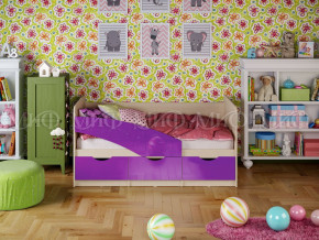 Кровать Бабочки 1600 Фиолетовый металлик в Верхнем Тагиле - verhnij-tagil.magazinmebel.ru | фото
