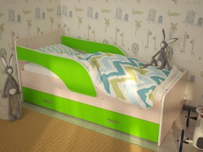Кровать детская Максимка млечный дуб-лайм в Верхнем Тагиле - verhnij-tagil.magazinmebel.ru | фото