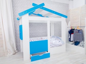 Кровать детская Теремок с ящиком лазурь в Верхнем Тагиле - verhnij-tagil.magazinmebel.ru | фото