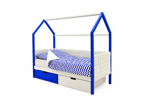 Кровать-домик мягкий Svogen с ящиками сине-белый в Верхнем Тагиле - verhnij-tagil.magazinmebel.ru | фото