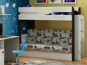 Кровать двухъярусная Карамель 75 венге ткань биг бен в Верхнем Тагиле - verhnij-tagil.magazinmebel.ru | фото