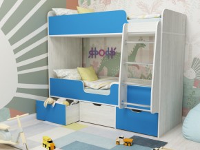 Кровать двухъярусная Малыш двойняшка винтерберг-голубой в Верхнем Тагиле - verhnij-tagil.magazinmebel.ru | фото