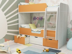 Кровать двухъярусная Малыш двойняшка винтерберг-оранжевый в Верхнем Тагиле - verhnij-tagil.magazinmebel.ru | фото