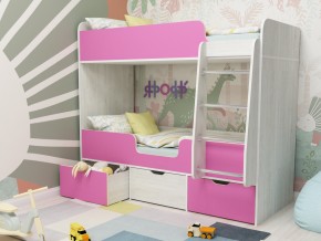 Кровать двухъярусная Малыш двойняшка винтерберг-розовый в Верхнем Тагиле - verhnij-tagil.magazinmebel.ru | фото