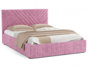 Кровать Гамма 1600 с основанием велюр тенерифе розовый в Верхнем Тагиле - verhnij-tagil.magazinmebel.ru | фото
