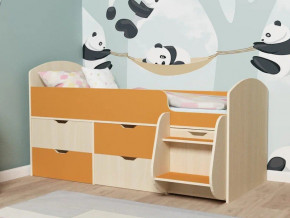 Кровать Малыш-7 Дуб-Оранжевый в Верхнем Тагиле - verhnij-tagil.magazinmebel.ru | фото - изображение 1