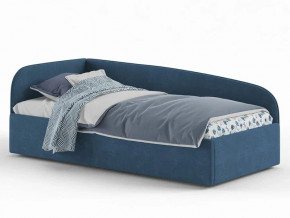 Кровать мягкая Денди на латах рогожка синяя в Верхнем Тагиле - verhnij-tagil.magazinmebel.ru | фото