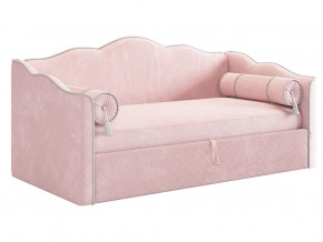Кровать софа Лея 900 велюр нежно-розовый/галька в Верхнем Тагиле - verhnij-tagil.magazinmebel.ru | фото