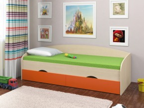 Кровать Соня 2 дуб молочный-оранжевый в Верхнем Тагиле - verhnij-tagil.magazinmebel.ru | фото