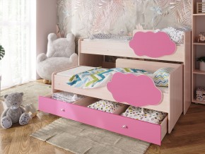 Кровать Соник с ящиком млечный дуб-розовый в Верхнем Тагиле - verhnij-tagil.magazinmebel.ru | фото