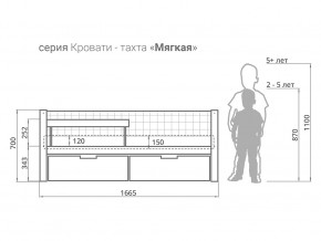 Кровать-тахта мягкая Svogen с ящиками и бортиком бежево-белый в Верхнем Тагиле - verhnij-tagil.magazinmebel.ru | фото - изображение 2