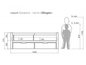 Кровать-тахта Svogen с ящиками и бортиком бежевый в Верхнем Тагиле - verhnij-tagil.magazinmebel.ru | фото - изображение 3