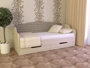 Кровать Юниор Тип 2 Микровелюр-плетенка светлая 800х1600 в Верхнем Тагиле - verhnij-tagil.magazinmebel.ru | фото