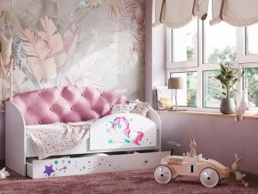 Кровать Звездочка с бортиком Белый-розовый в Верхнем Тагиле - verhnij-tagil.magazinmebel.ru | фото - изображение 1