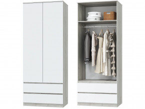 Шкаф для одежды 2х дверный с ящиками Лори дуб серый, белый в Верхнем Тагиле - verhnij-tagil.magazinmebel.ru | фото
