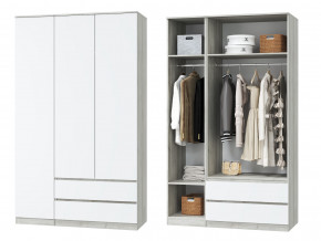 Шкаф для одежды трехдверный Лори дуб серый, белый в Верхнем Тагиле - verhnij-tagil.magazinmebel.ru | фото