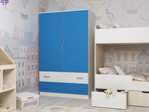 Шкаф двухстворчатый белый-голубой в Верхнем Тагиле - verhnij-tagil.magazinmebel.ru | фото